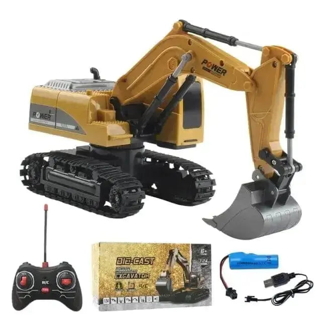 Crane Excavator Construction Mini Bulldozer 1:24 Alloy Plastic - Sportsman Specialty Products