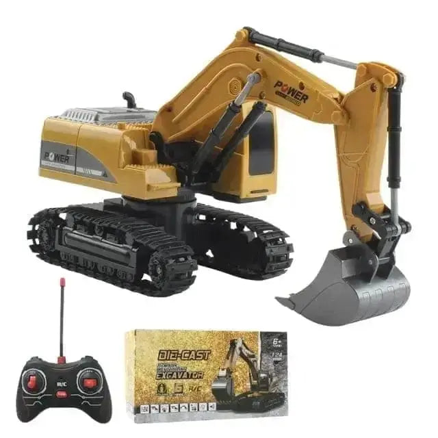 Crane Excavator Construction Mini Bulldozer 1:24 Alloy Plastic - Sportsman Specialty Products