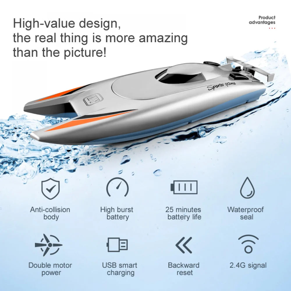 RC Boat High Speed 30 Km/h Speedboat Dual Motor