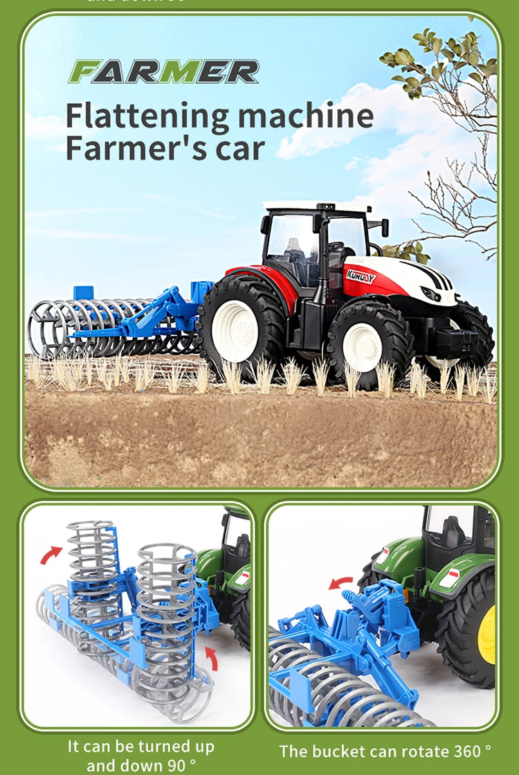 RC Tractors Trailer 2.4G Radio Controlled Farm Ca