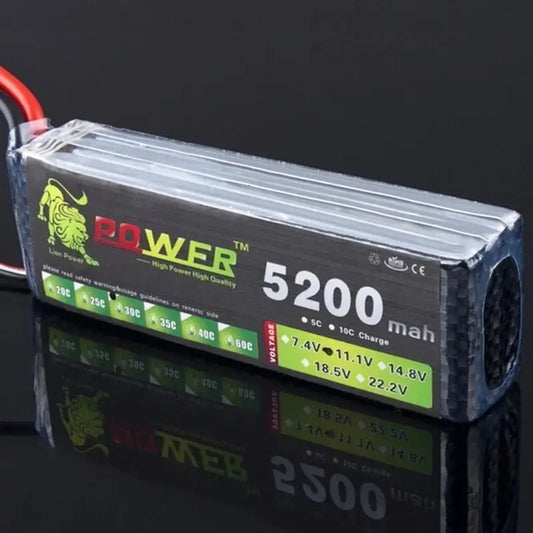 11.1V 5200mah Rechargeable Battery for RC Drone Cars Airplane, high-power and high-quality battery.