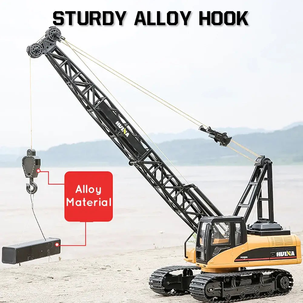HUINA 1 14 RC Truck Crawler with sturdy alloy hook for enhanced durability and performance in engineering tasks.