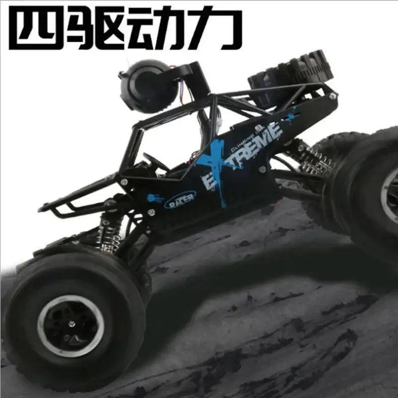HD WIFI camera control car showcasing extreme design and off-road capabilities with detailed suspension.