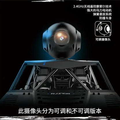 HD WIFI camera control car featuring a 2.4GHz wireless technology camera for remote operation and enhanced control.