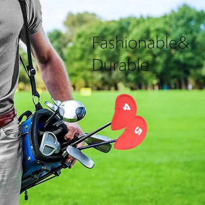 10Pcs/set Golf Iron Head Covers Iron Golf Club Protective Black/Red/Blue Sportsman Specialty Products