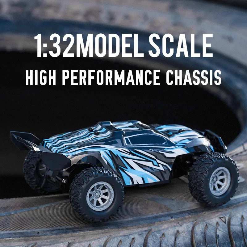 high speed RC car with 1:32 model scale and high performance chassis design