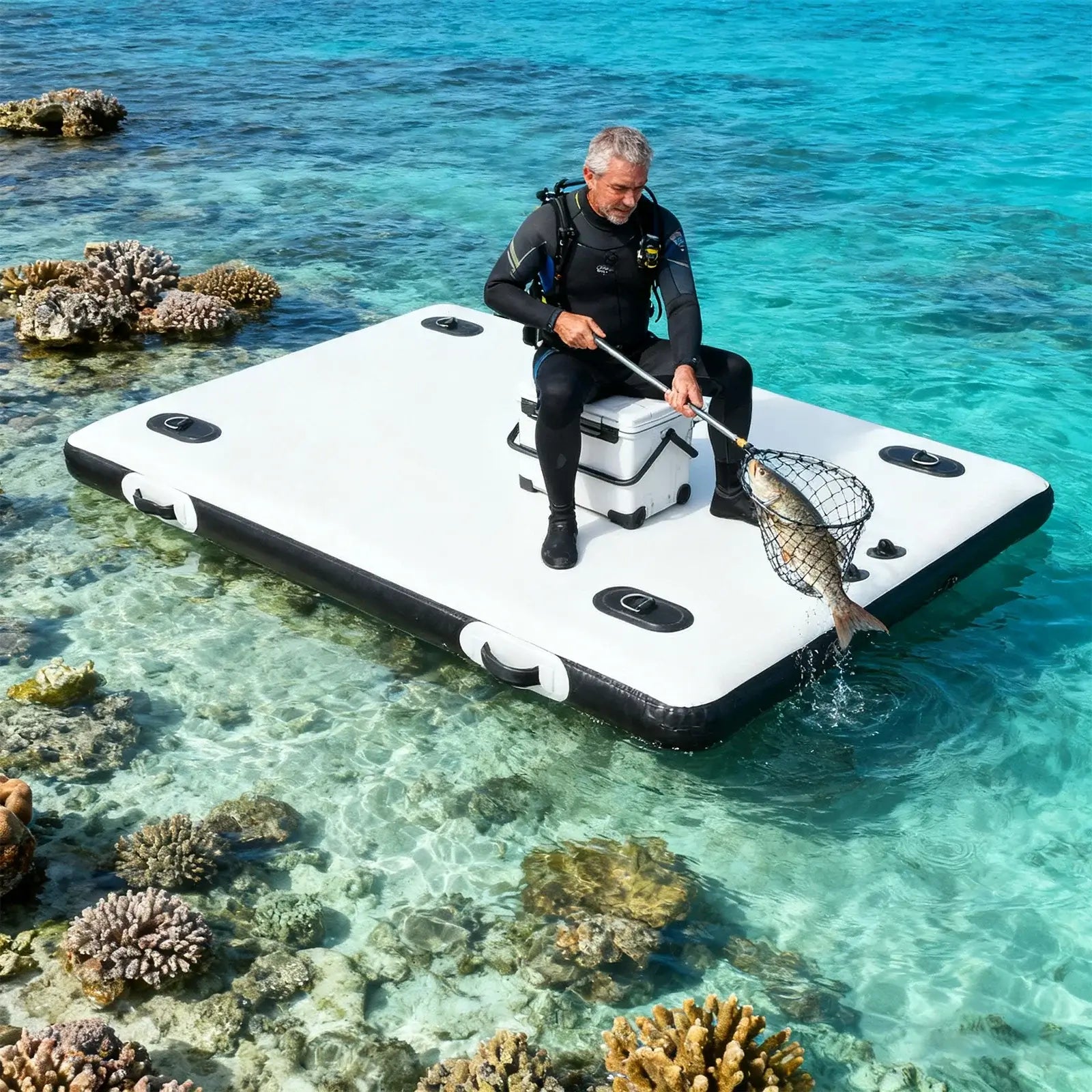 Portable Fishing Boat Inflatable Boat Inflatable Floating Platform
