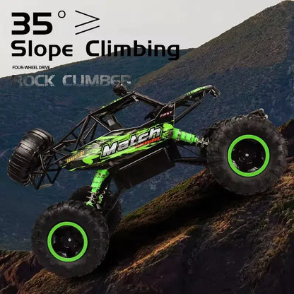 RC Car Remote Control Climbing Vehicle showcasing slope climbing abilities in rugged terrain.