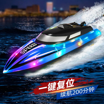 Rc High-Speed Boat 2.4G Waterproof Remote Control Ship with Light