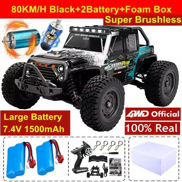 4WD 1:16 80KM/H Super Brushless 50KM/H Brushed RC Car 4x4 Sportsman Specialty Products