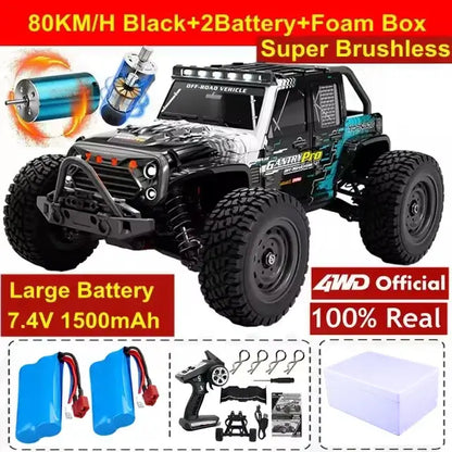 Super Brushless 80KM or 50KM/H 4WD RC Car With LED Sportsman Specialty Products
