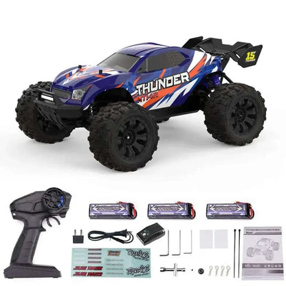 Lithium Battery RC Truck with remote control and accessories displayed on a white background.