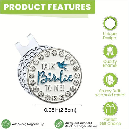 Talk Birdie to Me Golf Ball Markers with a Magnetic Hat Clip Sportsman Specialty Products