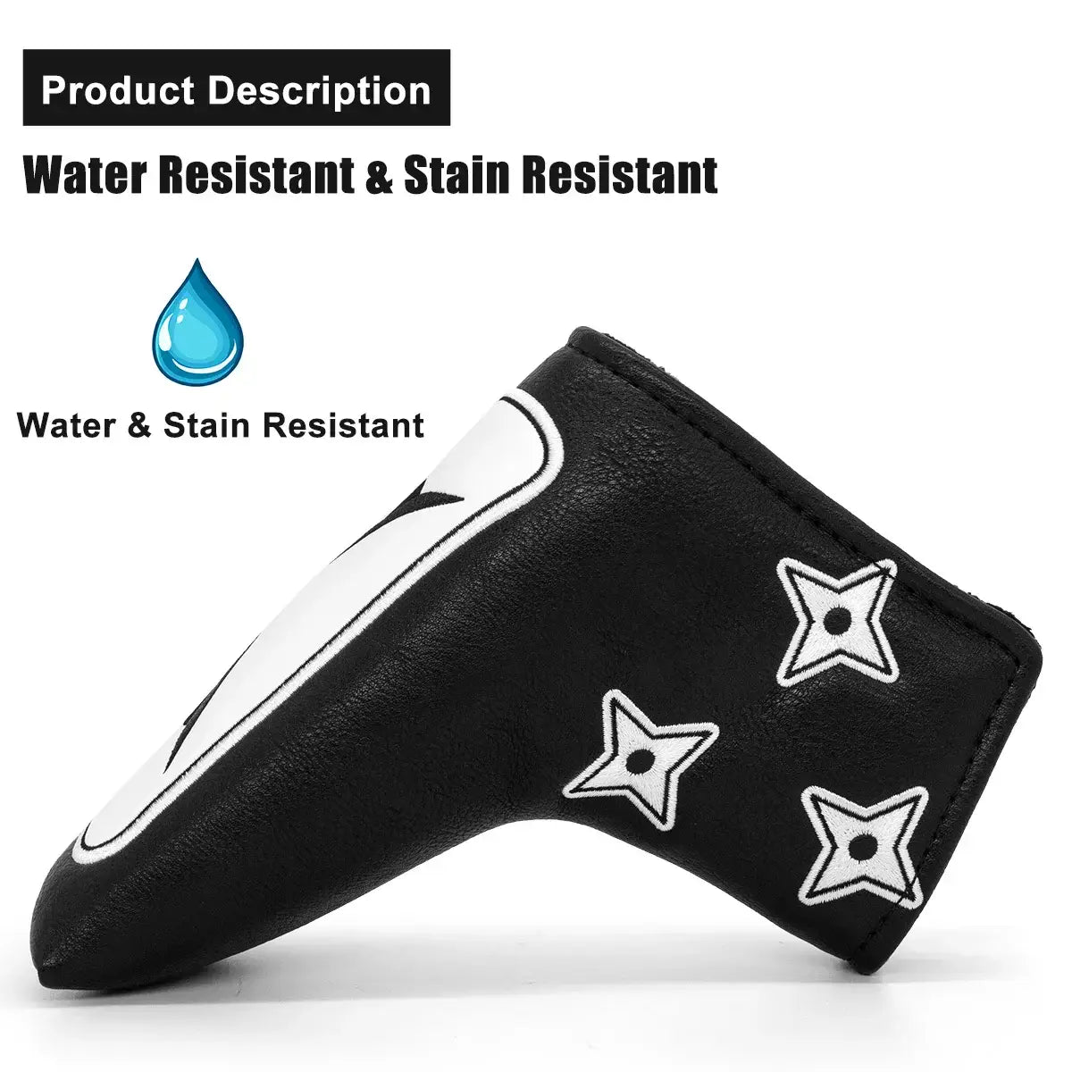 Aliennana Golf Club Headcover Set, Black Ninja Driver Head Cover Sportsman Specialty Products