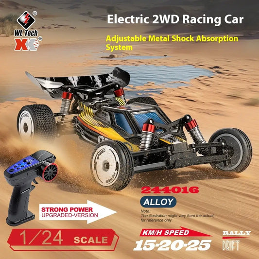 WLtoys 244016 RC Car 1/24 Scale 2WD High Speed# WLtoys 244016 RC Car 1/24 Scale 2WD High Speed Experience precision engineering with the WLtoys 244016, a compact 1/24-scale RC car built for speed and agility. This 2WD model delivers responsive handling an
