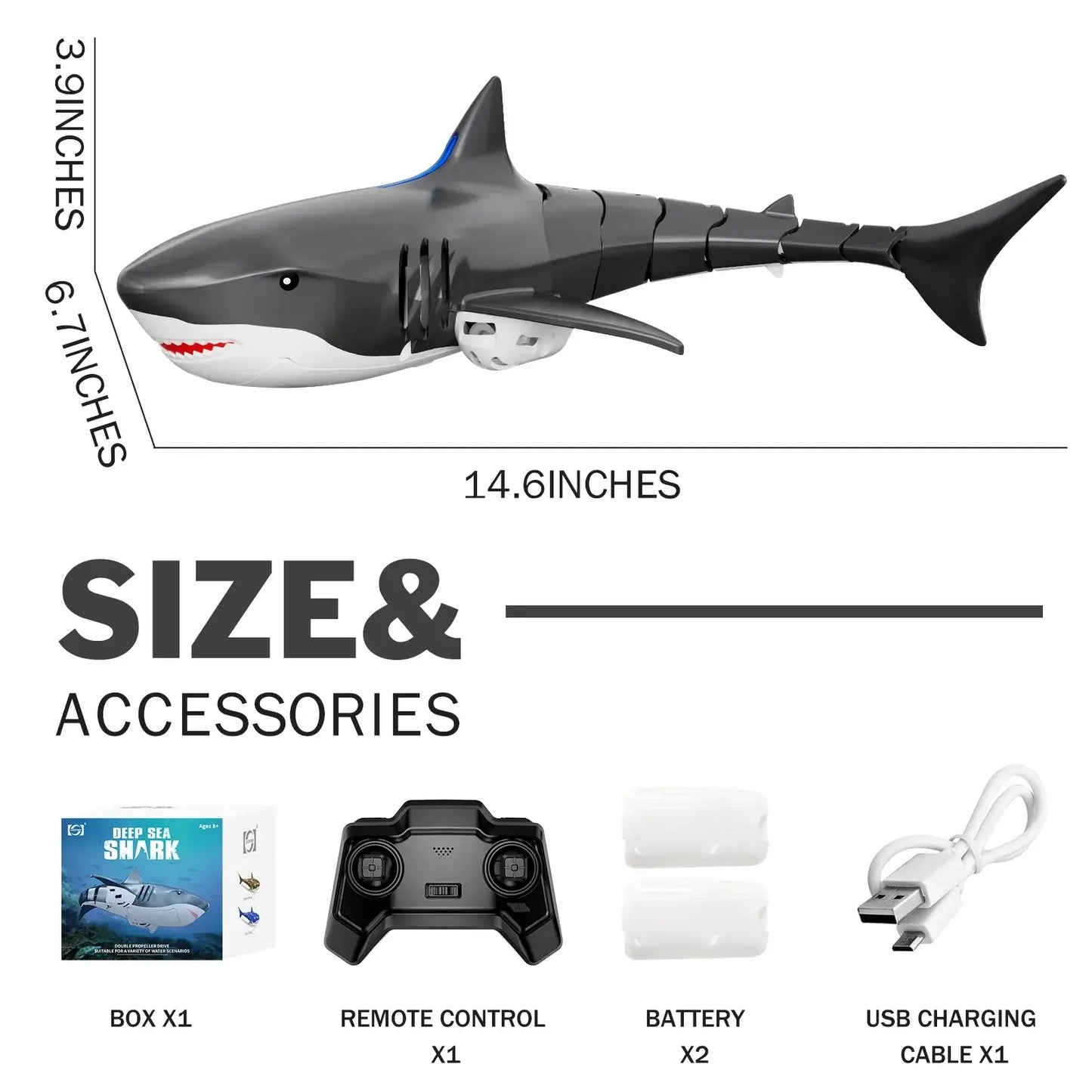 Remote Control Shark Pool Toys for Kids