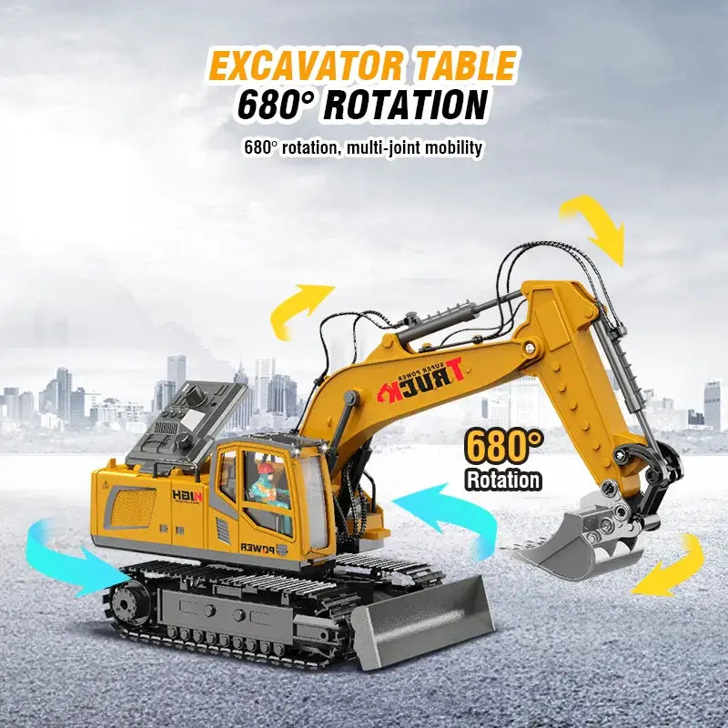RC Excavator 17CH Remote Control Truck 2.4G RC Crawler Sportsman Specialty Products