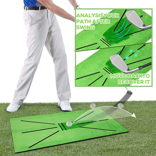 Golf Training Mat Swing Track Practice Marking Pad Detection Batting Ball Trace Sportsman Specialty Products