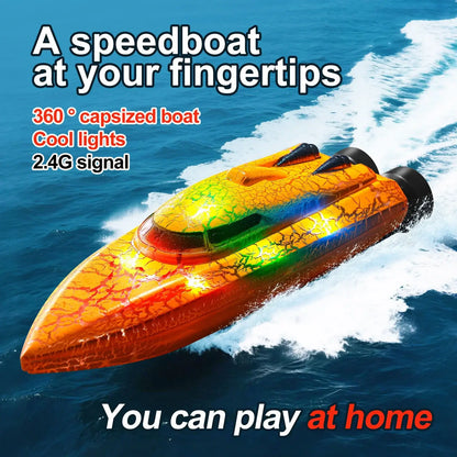 RC Boat Racing High Speed Waterproof 2.4G Double Motor Sportsman Specialty Products