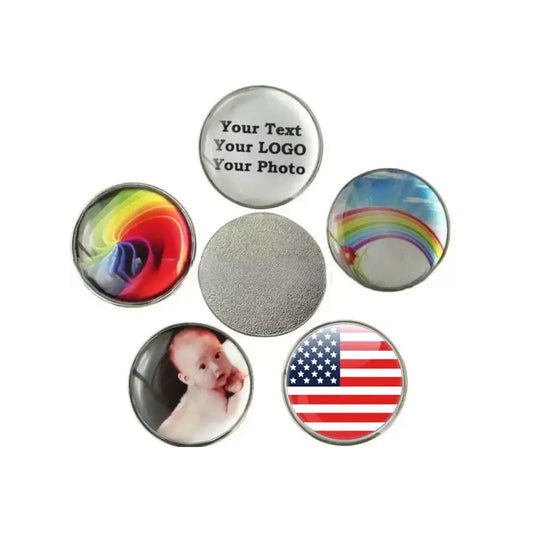 10pcs Custom Logo Golf Ball Marker Personalized Design Picture Golf# Product Description Elevate your golf game with custom logo golf ball markers that combine functionality with personalized style. These premium markers feature your custom design or comp