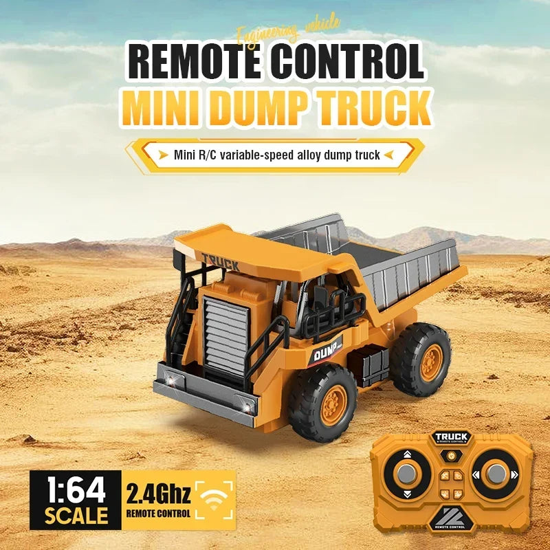 Rc Excavator 1/64 Mini Alloy Remote Controlled Engineering Vehicle