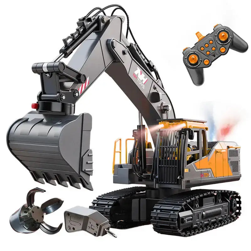 Remote Control Excavator Toys with remote control and accessories, perfect for indoor and outdoor play.