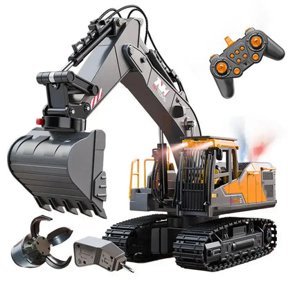 Remote Control Excavator Toys with remote control and accessories, perfect for indoor and outdoor play.