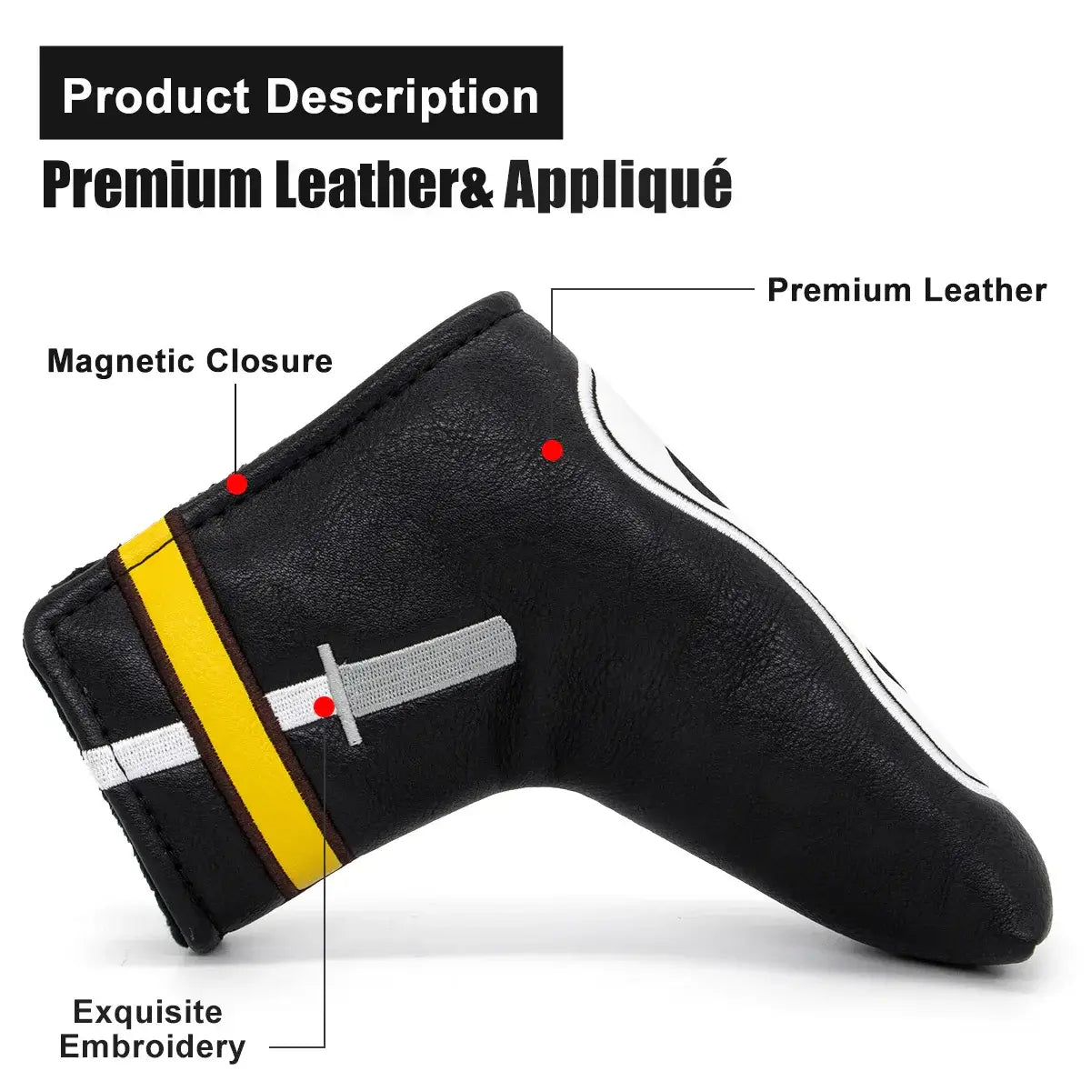 Aliennana Golf Club Headcover Set, Black Ninja Driver Head Cover Sportsman Specialty Products