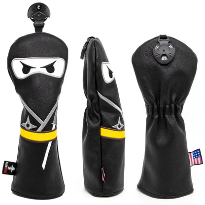 Aliennana Golf Club Headcover Set, Black Ninja Driver Head Cover Sportsman Specialty Products