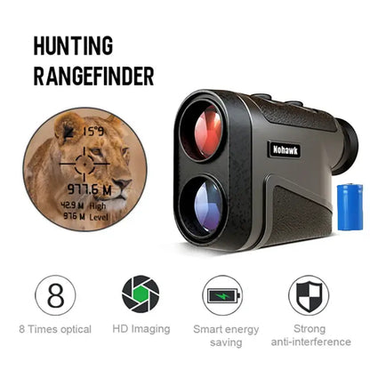 golf laser rangefinder with slope distance Telescope showing HD imaging and 8 times optical zoom with battery included.