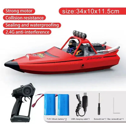 2.4g Wireless Remote Control Boat Electric Turbine Jet High-Speed Sportsman Specialty Products