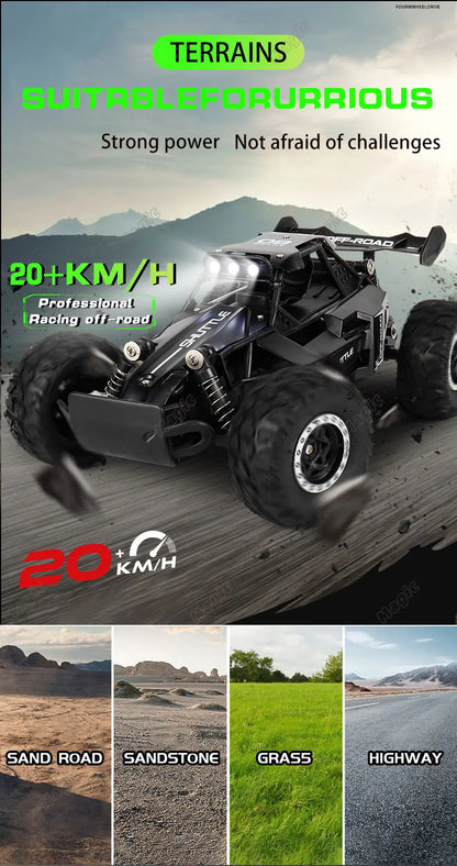RC Car 2.4Gh Model With LED Lights 2WD High Speed