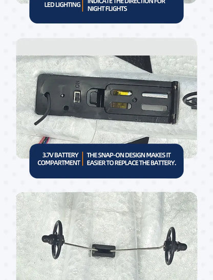 F-35 Fighter Jet EPP Material With Gyroscope battery compartment and LED lighting features