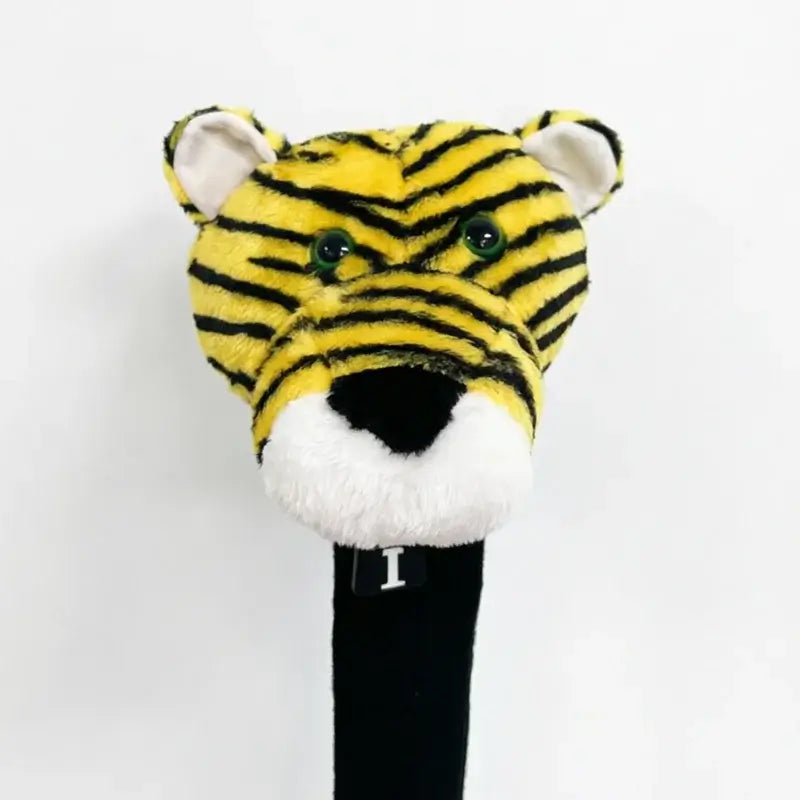 Personalized tiger golf driver headcover showcasing a fun tiger design, perfect for protecting your golf driver.