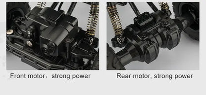 Front and rear motors of the RC Car Remote Control Climbing Vehicle showcasing strong power and performance.