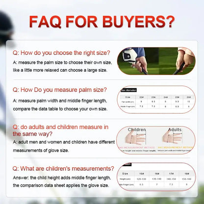 Golf Gloves Woman PU Leather Soft Gloves Ladies Anti-Slip