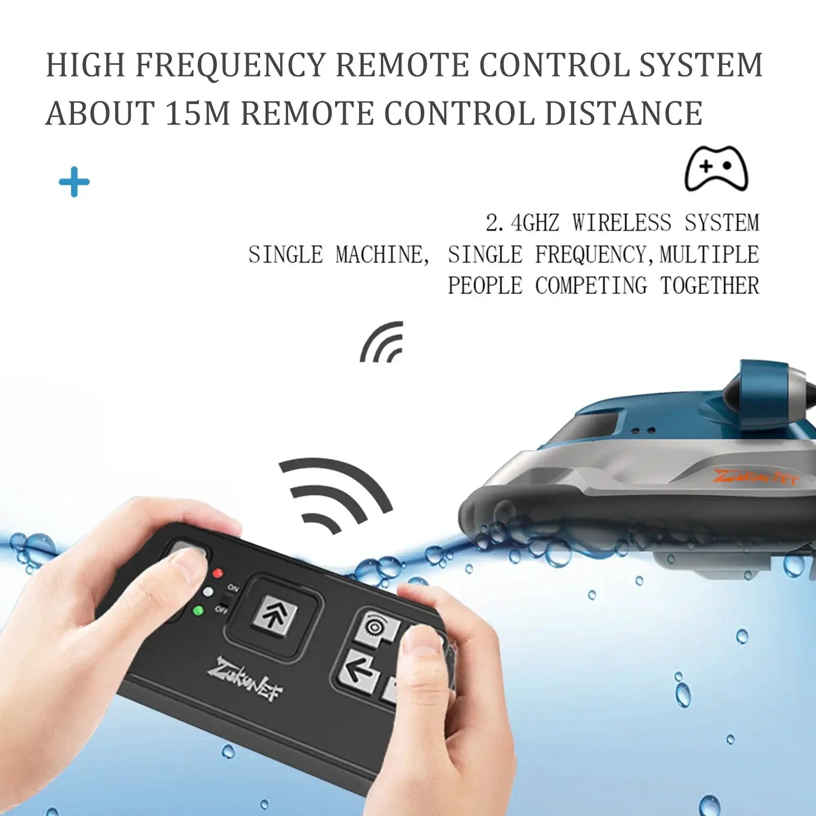 10km/h 2.4ghz 4ch Rc Boat Water Game Toys Remote Control Speedboat Sportsman Specialty Products