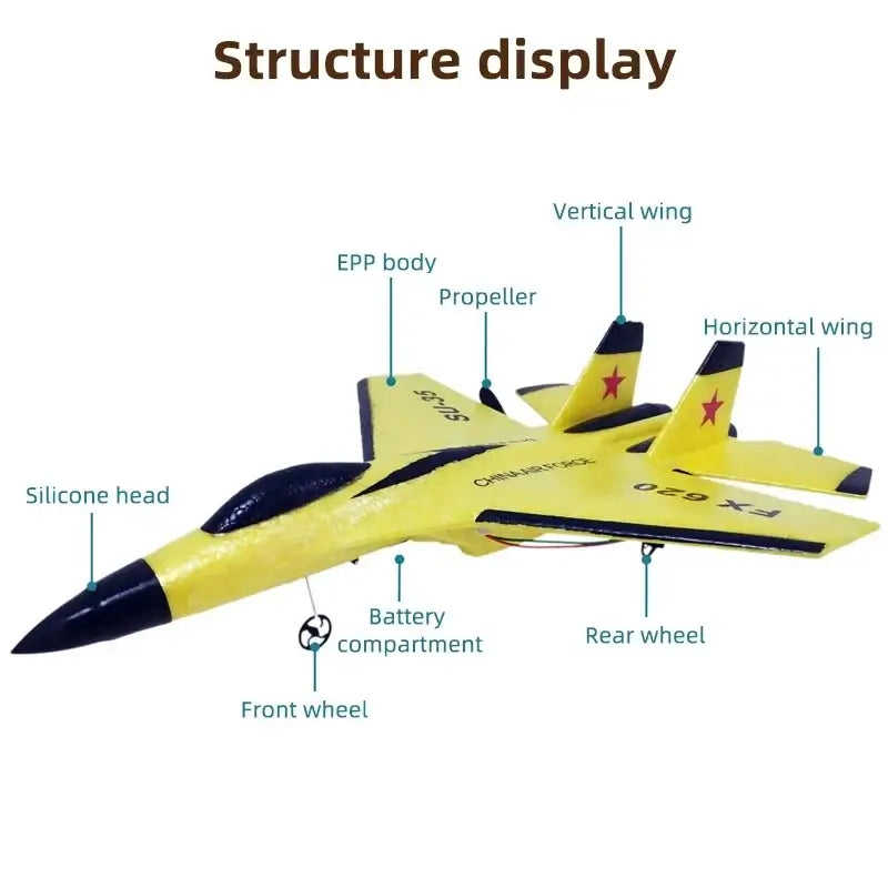 SU35 RC Plane FX620 FX820 2.4G Remote Control Flying Model Glider Airplane Sportsman Specialty Products