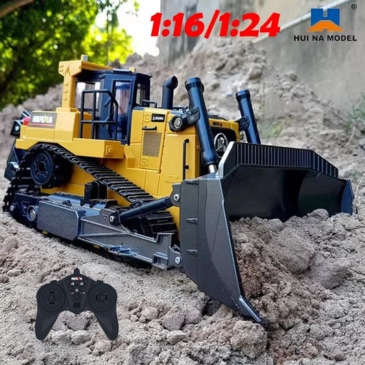 HUINA 1554 RC Bulldozer Remote Controlled Truck Tractor# HUINA 1554 RC Bulldozer Remote Controlled Truck Tractor The HUINA 1554 delivers authentic heavy equipment operation in miniature form. This remote-controlled bulldozer features precise blade control