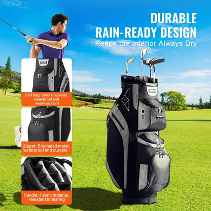 Sportsman Specialty Products VEVOR Golf Cart Bag with 14 Way Organizer Divider Top Pockets Premium