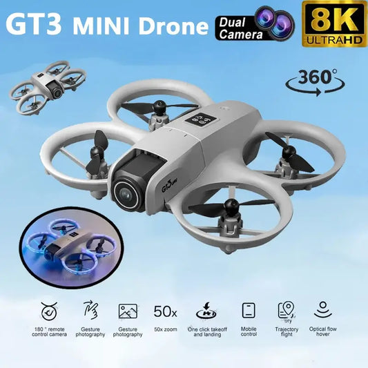 GT3 Drones Mini 8K HD Dual Camera Intelligent Obstacle Avoidances Sportsman Specialty Products