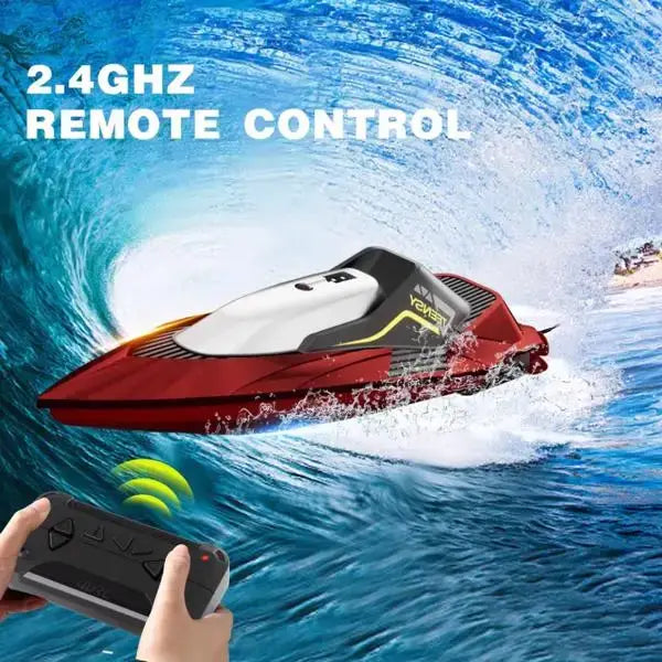 4DRC S5 RC Boat for Pools and Lakes, 2.4 GHz 20+ MPH Racing Boats, Sportsman Specialty Products