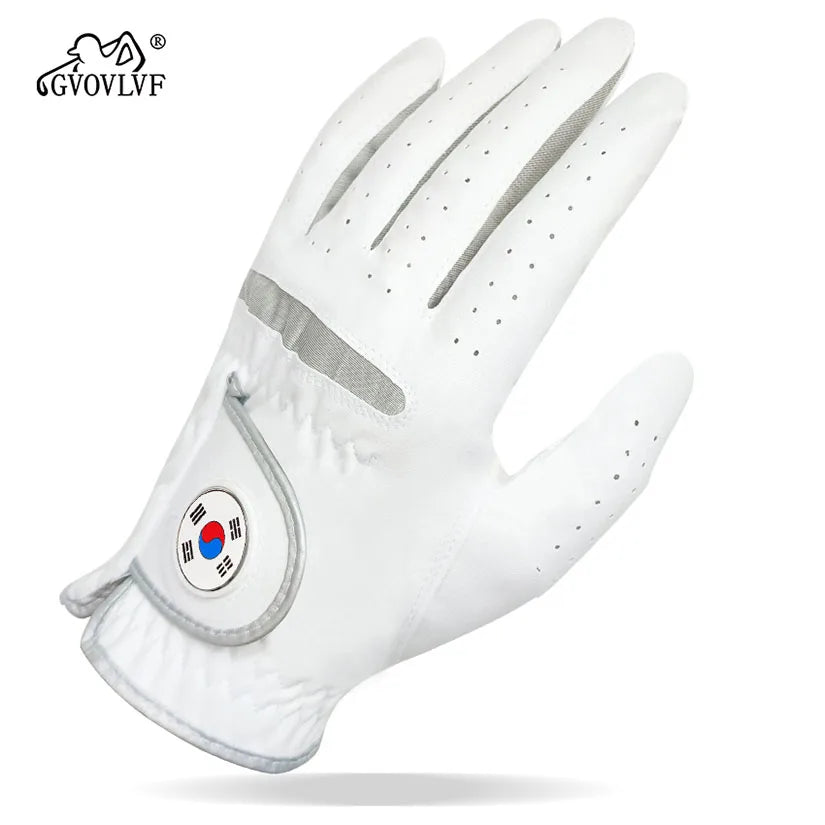 breathable golf gloves with magnetic marker Men's Golf Glove
