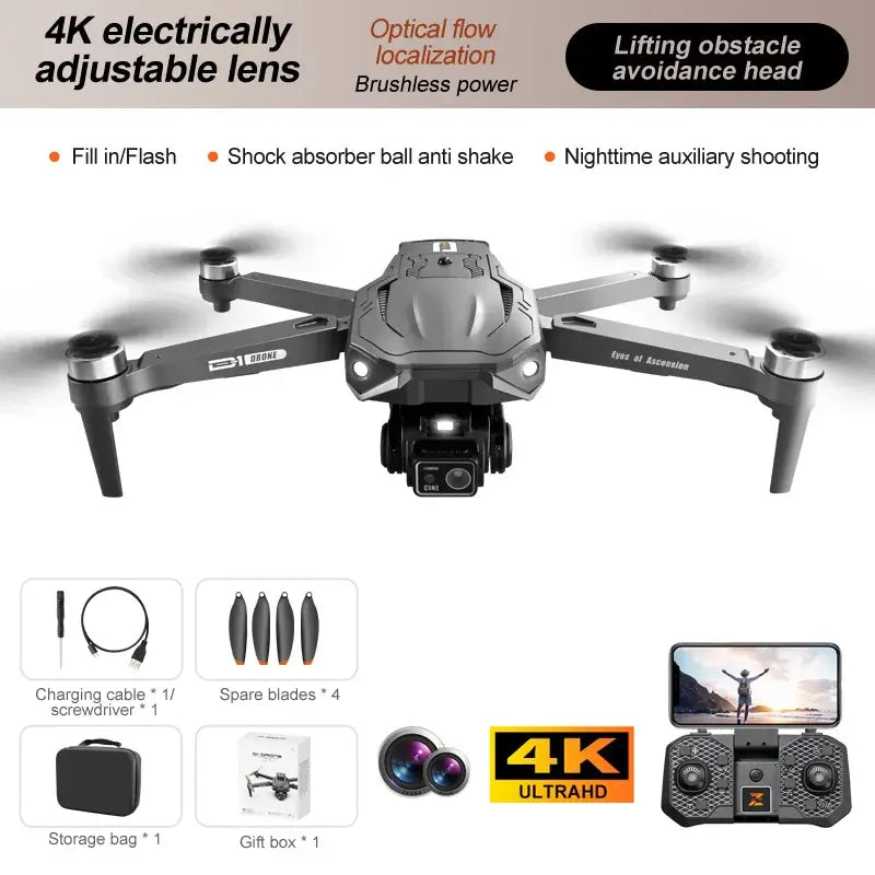 D1 Drone 8K Camera Night Vision Lights Brushless Optical Sportsman Specialty Products