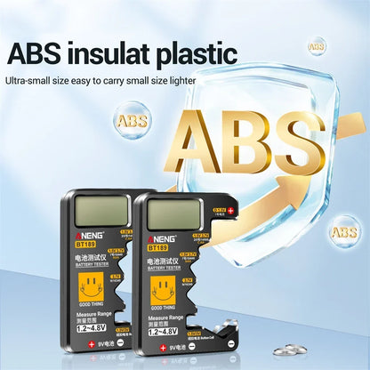 BT189 Digital Battery Tester LCD Display AA/AAA/9V/1.5V Button Cell Battery Capacity Check Detector Capacitance Diagnostic Tool