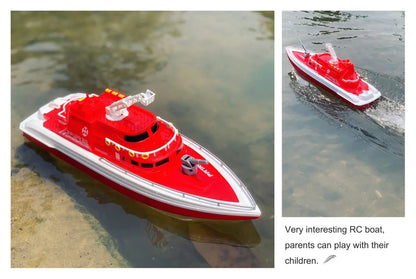 RTR Remote Control Boat H158 H160 Fire Rescue With Water Spray 20km/H Sportsman Specialty Products