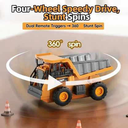 JCMO 1:64 Scale Remote Control Mini Excavator Dump Truck