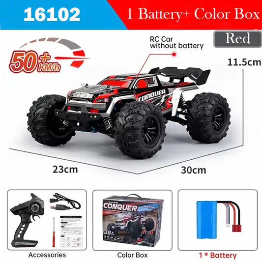 Top 16102 RC Cars 2.4G 390 Moter High Speed Racing With LED 4WD DriftRC Cars High Speed 4WD Drift & LED Fun