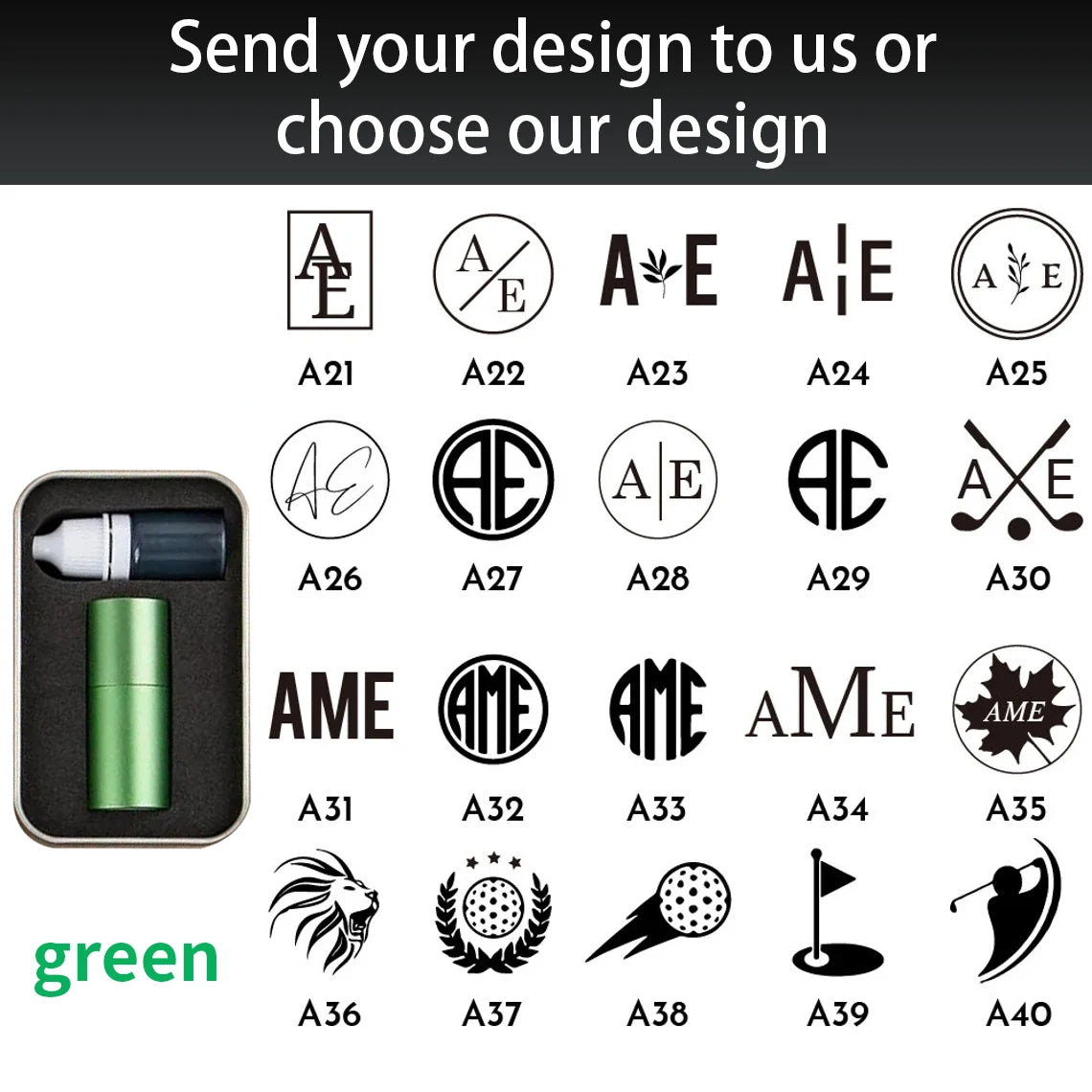 Personalized Golf Ball Stamp Custom Logo Golf Seal Custom Brand