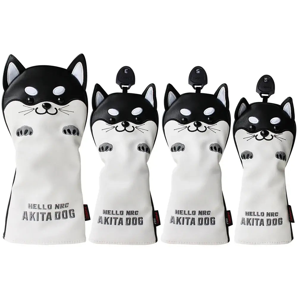 Golf Wood Head Cover for Driver Fairway Hybrid Cute Akita Golf Putter Cover Sportsman Specialty Products